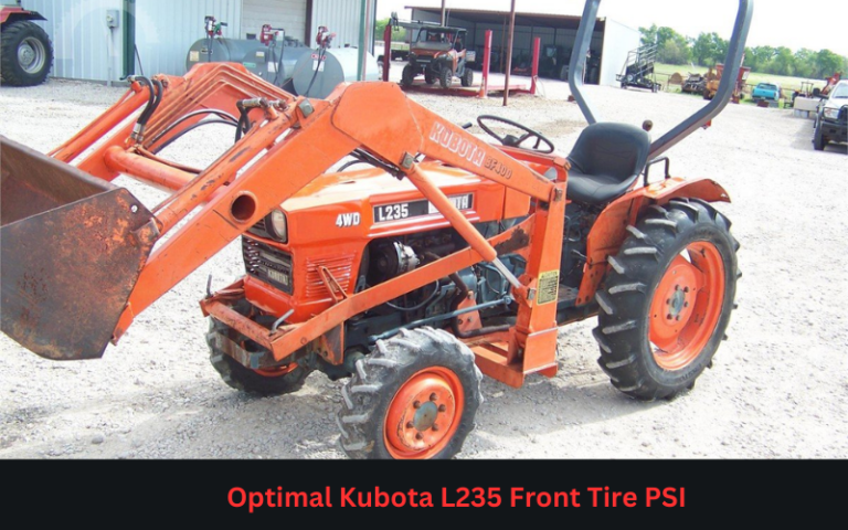 Optimal Kubota L235 Front Tire PSI